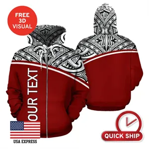 Custom Logo Full Zipper Hoodie (Full Dye Sublimation)