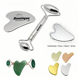 Stainless Steel Gua Sha And Facial Roller Gift Set