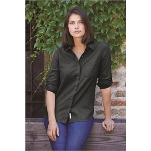 Weatherproof Women's Vintage Brushed Flannel Solid Shirt