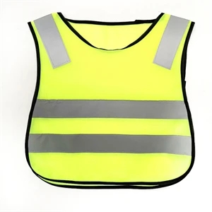 Visibility Kids Safety Vest Grey Reflective Strips