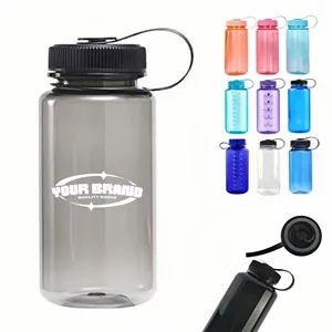 Custom Logo 20Oz Wide Mouth Sports Water Bottle With Carry Loop