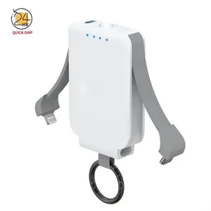 Custom Logo 2000 mAh Keychain Power Bank With Flash Light