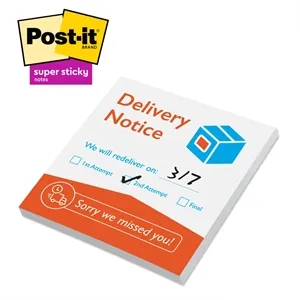 Post-it® Custom Printed Super Sticky Notepad - 2 3/4" x 3"