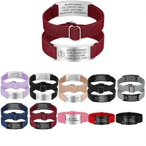 Stainless steel curved sign etching bracelet