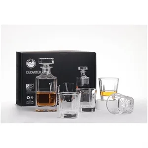 Polar Camel 750mL Square Glass Decanter Set