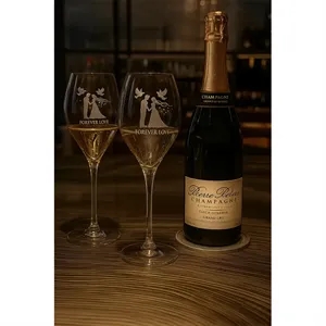 Custom Engraved Champagne Flutes - 16 oz