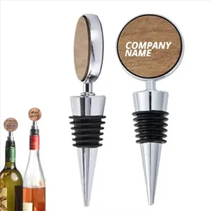 Personalized Circle Metal Wine Bottle Stopper