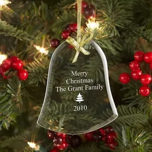 Custom Clear Bell Christmas Ornaments