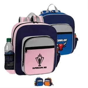 Custom Logo Premium Kids Multi-Compartment Backpack 11" x 12.5" x 4.5"