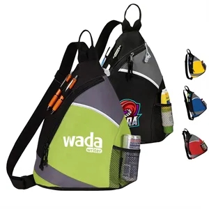 Custom Logo Premium Frosted Sling Crossbody Backpack 12" x 16" x 4"