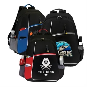 Custom Logo Premium Urban Edge Backpack w/ Earphone Outlet 14" x 18" x 5