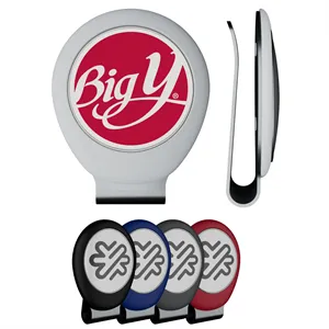 Custom Logo Pitchfix Golf Hat Clip with Ball Marker