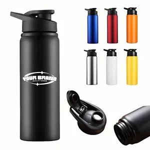 Custom Logo 23Oz Thermal Aluminum Sport Water Bottle With Wide Mouth Lid