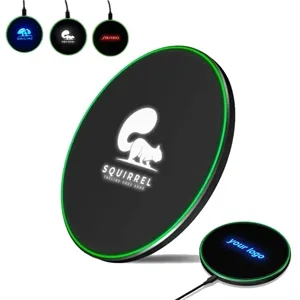 Custom Logo 15W Light-Up Logo Wireless Charging Pad