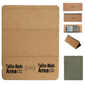 Custom Logo 15W Fast Charge Custom Cork Wireless Charging Mouse Pad