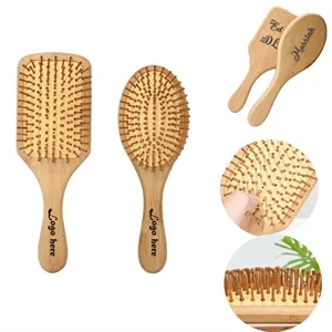 Custom Logo Bamboo Air-Cushion Hairbrush
