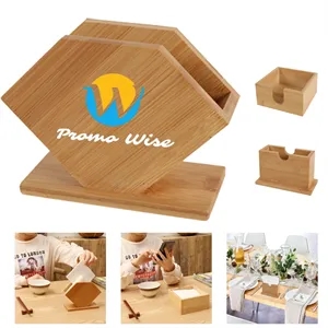 Bamboo Table Napkin or Household Tissue Storage Box Holder