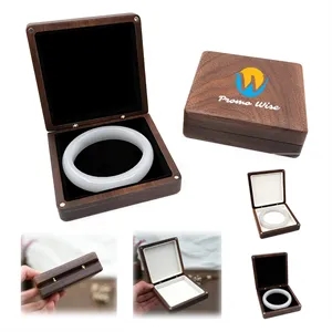 Wooden Square Magnetic Bracelet Pendant Jewelry Storage Box