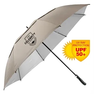 Custom Logo The Vented Hybrid UV Golf Umbrella - UPF50 Sun Protection