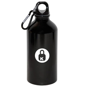 500 ml (17oz.) ALUMINUM WATER BOTTLE WITH CARABINEER