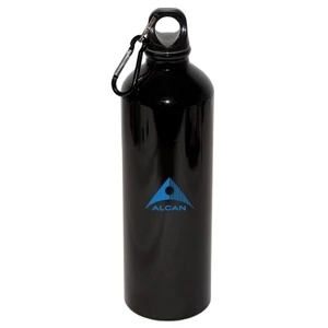 750 ML (25 OZ.) ALUMINUM WATER BOTTLE WITH CARABINEER