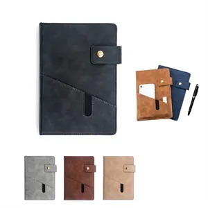 Custom Logo Thick A5 Executive Notebook - Multi-Function & Gift-Ready