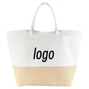 Jute Canvas Tote Bag