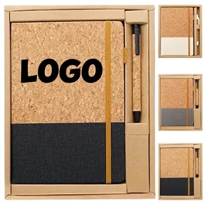 Eco Friendly Cork Notebook And Pen Set With Custom Logo