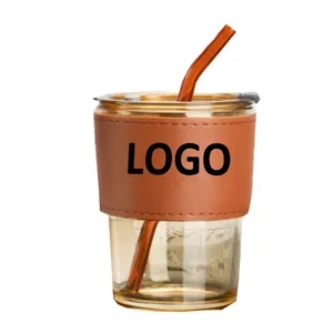 Custom Logo Eco-Friendly Bamboo Glass Tumbler