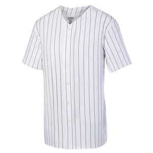 Augusta Sportswear Pinstripe Full Button Baseball Jersey