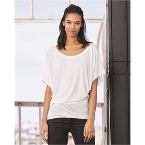 BELLA + CANVAS Women's Flowy Draped Dolman Tee