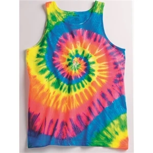 Dyenomite Multi-Color Spiral Tie-Dyed Tank Top