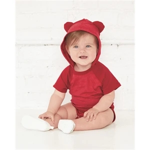 Rabbit Skins Fine Jersey Infant Short Sleeve Raglan Bodys...