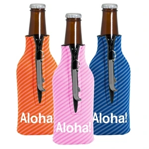 Zippered Bottle Coolie™ With Opener