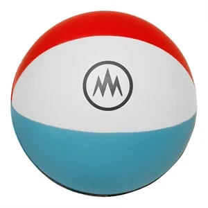 Custom Logo Beach Ball theme Stress Reliver w/ Custom Imprint