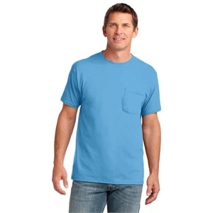 Port & Company Core Cotton Pocket Tee.