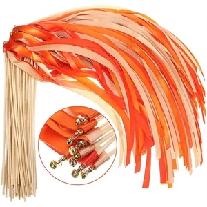 Colorful Double-Layer Ribbon Wand-Wooden Stick with Bells