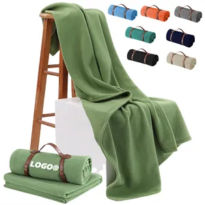 Custom Logo Warm Fleece Yoga Blanket For Home Outdoor And Travel Use