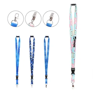 Custom Logo 3/4" Custom Breakaway Lanyards Keychain W/ Detachable Buckle