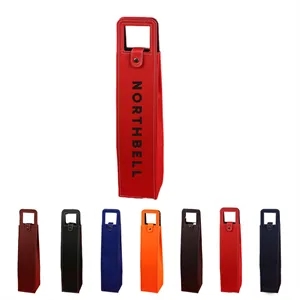 Luxury PU Leather Wine Bottle Gift Bag