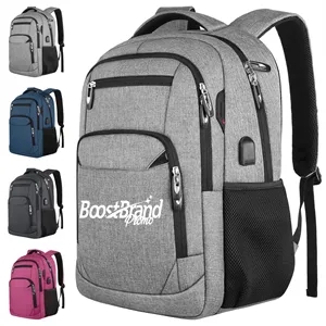 Custom Logo 35L Multi-Compartment Laptop Backpack with USB Port