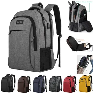Custom Logo 18" Anti-Theft Business Travel Laptop Backpack