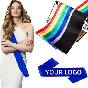 Multicolor Sash Plain Satin