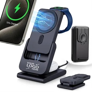 Custom Logo 4 in 1 Detachable Magnetic Wireless Charging Power Bank