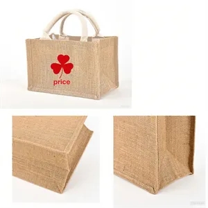 Tote Bag Mini Jute Reusable Waterproof Bag with Handles