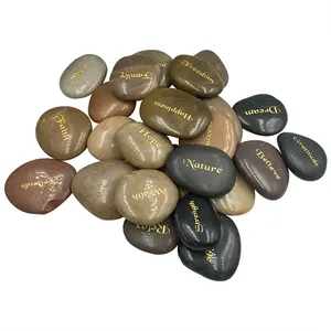 Engraved Natural Decorative Pebbles