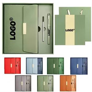 Elegant Notebook And Pen Gift Set With Box Bag