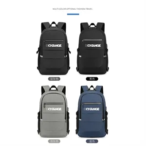 Custom Logo Anti-Theft Laptop Backpack with Lock & Reflective Strip