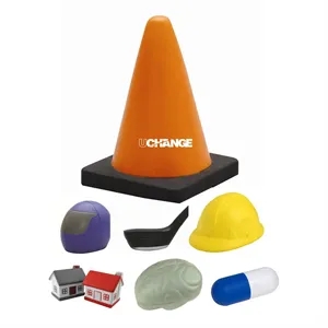 Custom Logo PU Foam Traffic Cone Stress Reliever Custom Logo
