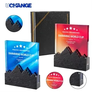 Color Crystal Mountain Peak Award Trophy